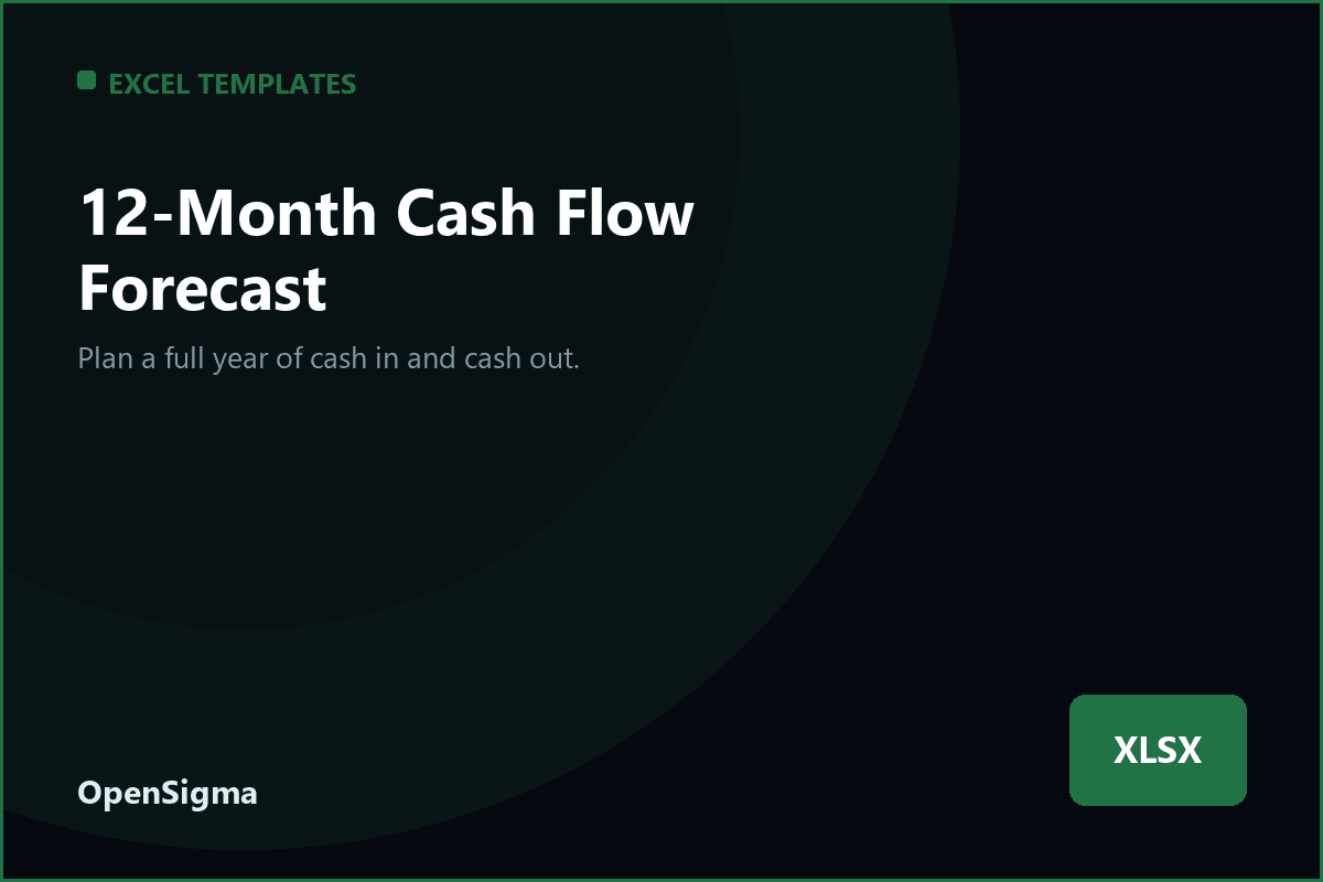 12-Month Cash Flow Forecast