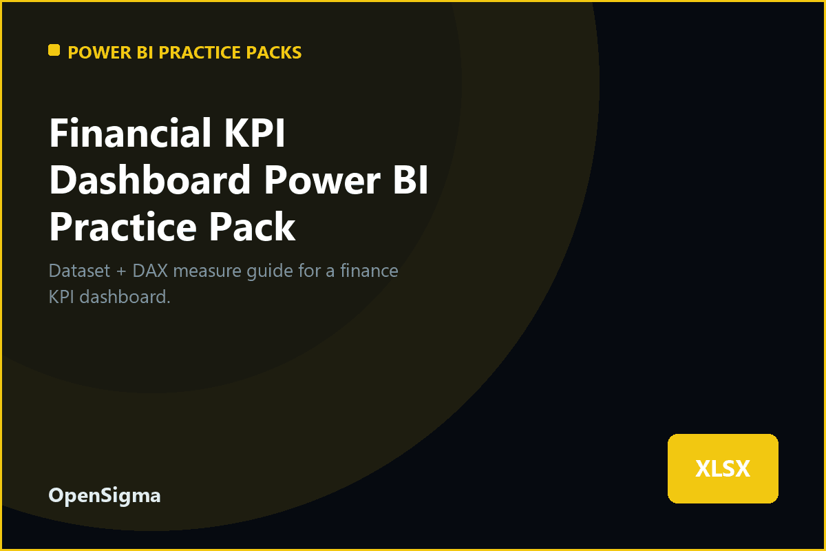 Financial KPI Dashboard Power BI Practice Pack