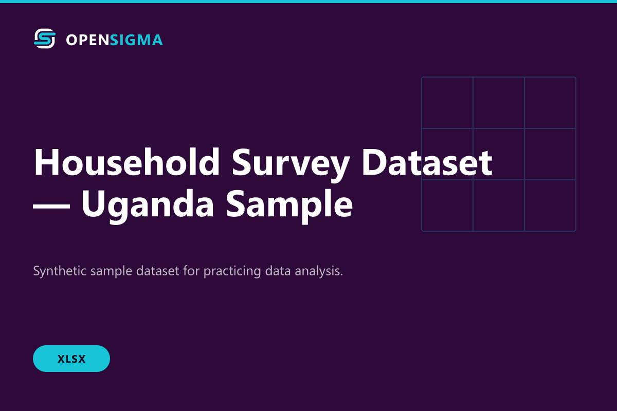 Household Survey Dataset: Uganda Sample