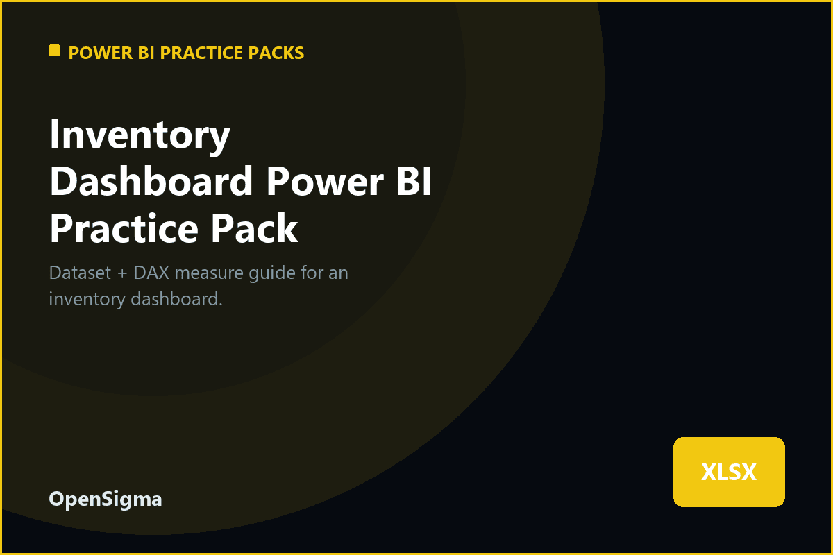 Inventory Dashboard Power BI Practice Pack