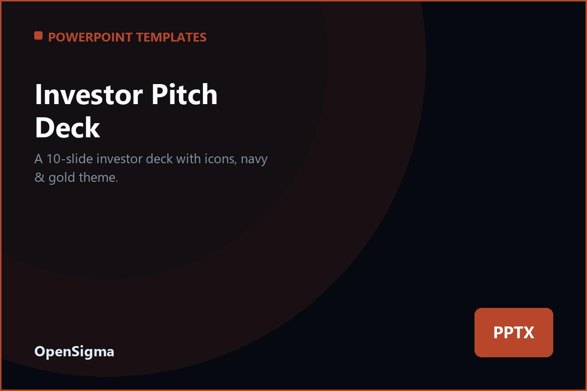 Investor Pitch Deck