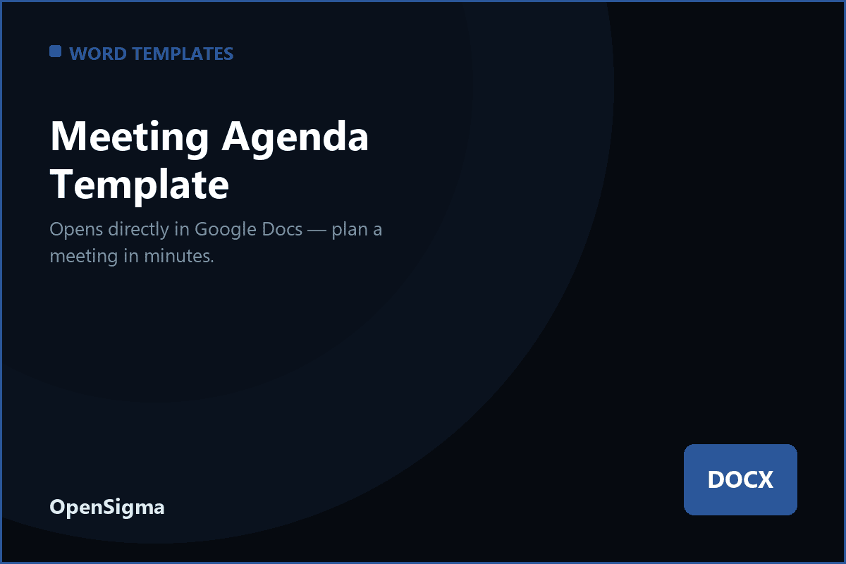 Meeting Agenda Template