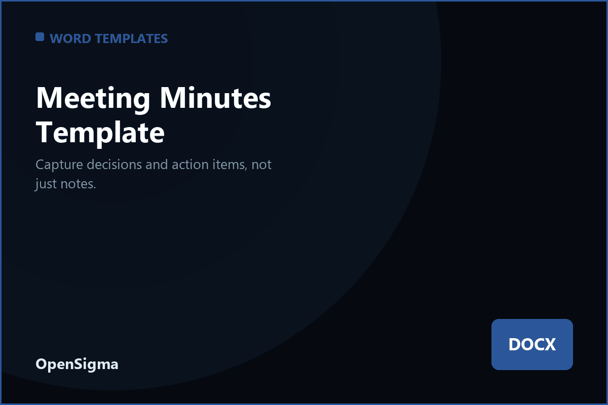 Meeting Minutes Template