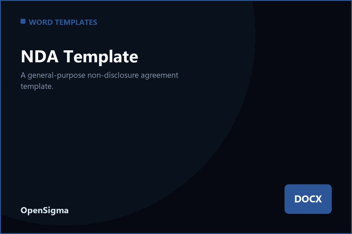 NDA Template
