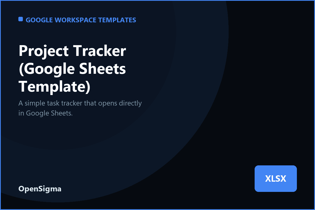 Project Tracker (Google Sheets Template)