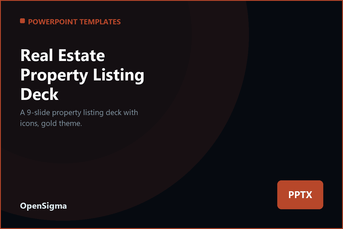 Real Estate Property Listing Deck