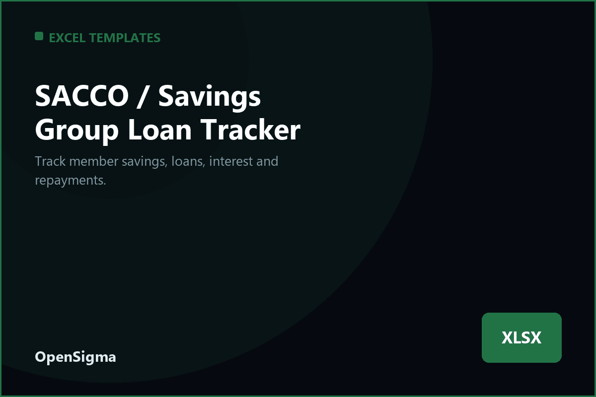 SACCO / Savings Group Loan Tracker