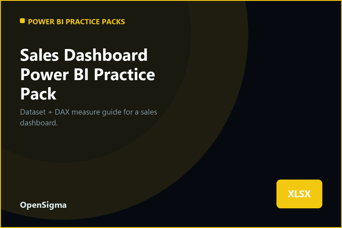 Sales Dashboard Power BI Practice Pack