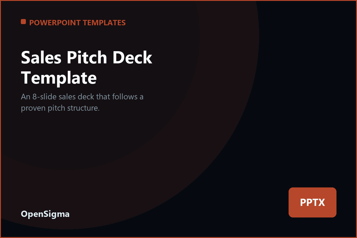 Sales Pitch Deck Template