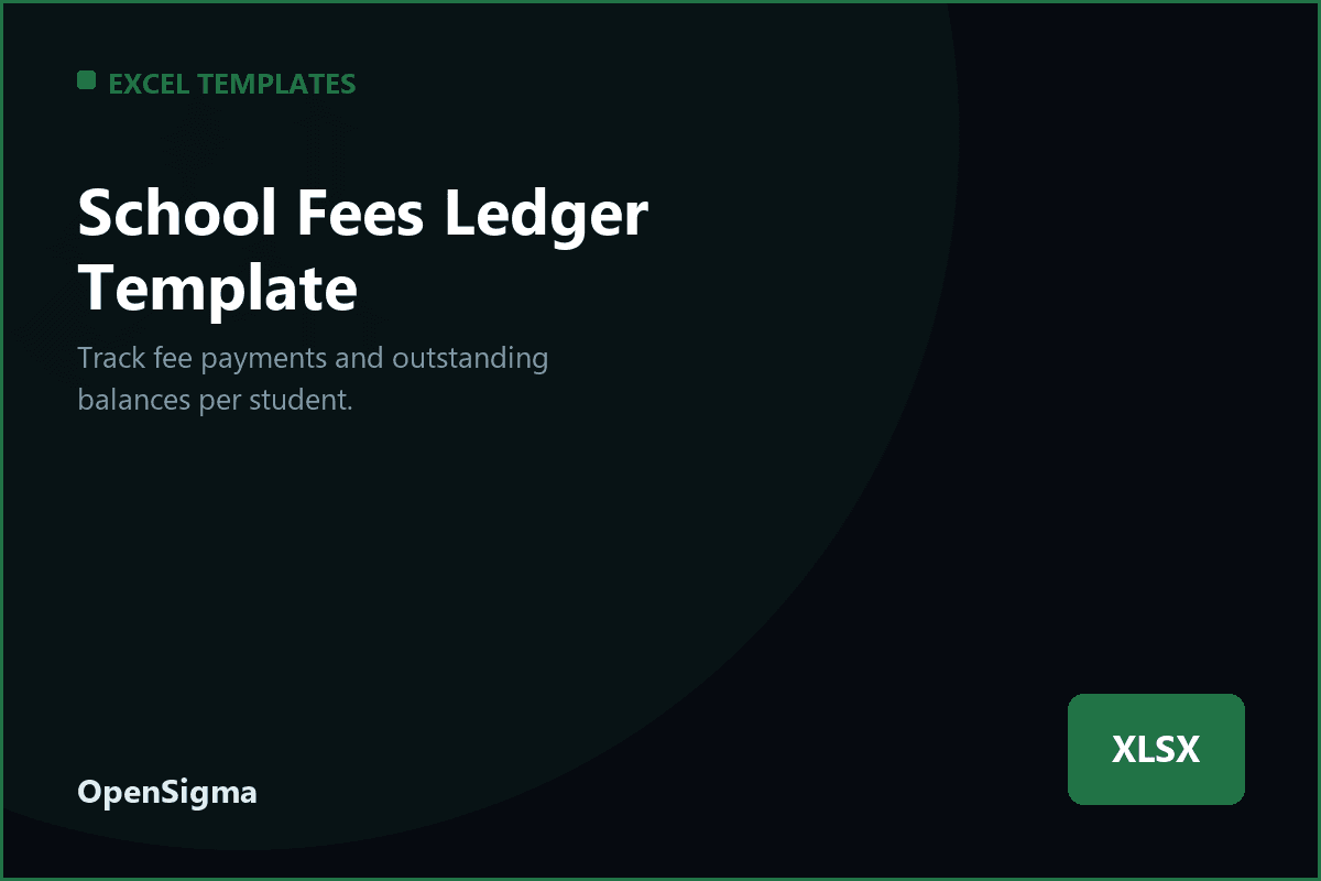 School Fees Ledger Template
