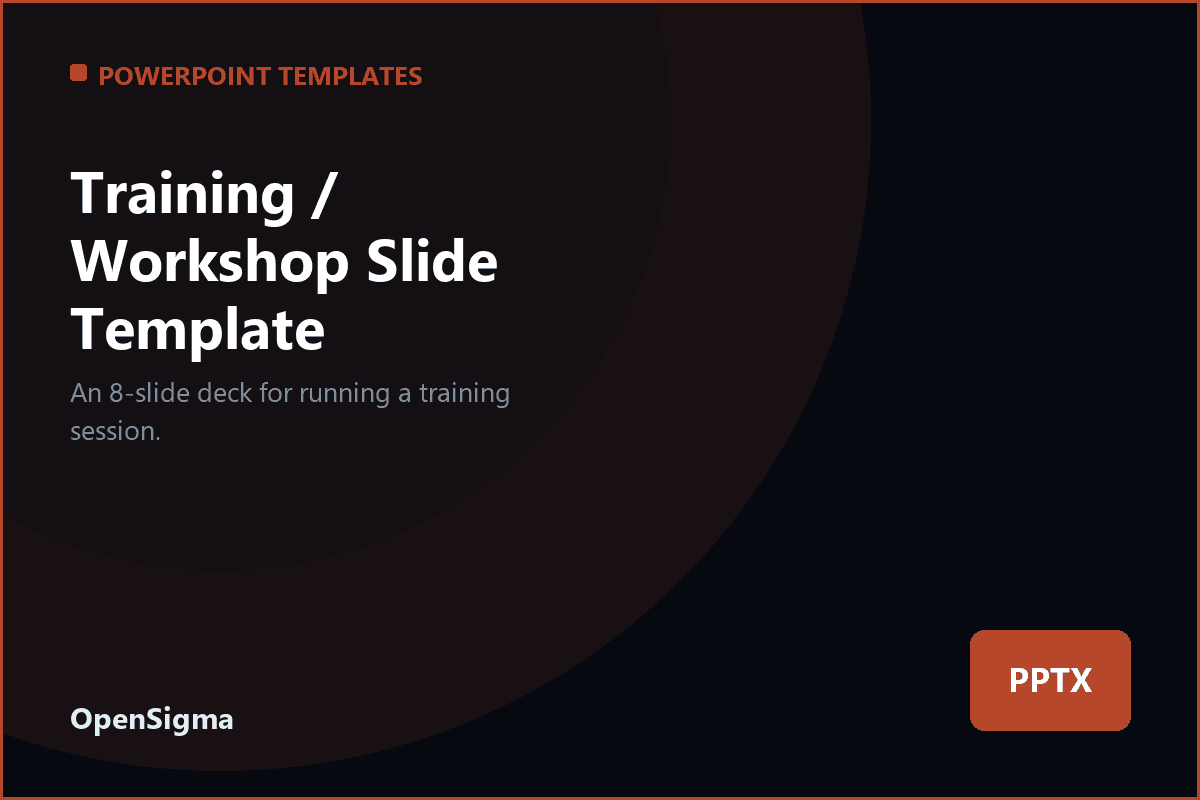 Training / Workshop Slide Template
