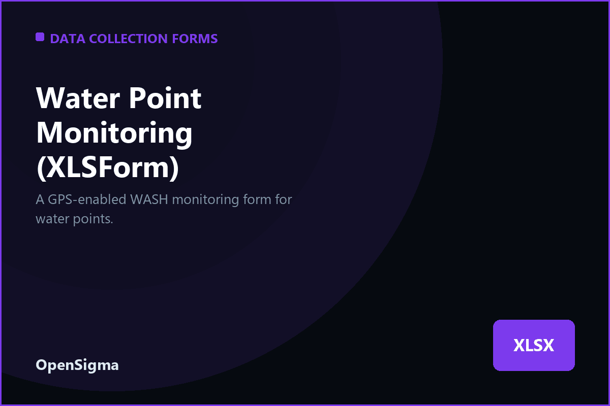 Water Point Monitoring (XLSForm)