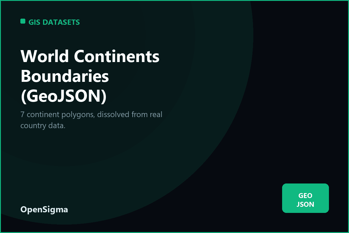 World Continents Boundaries (GeoJSON)