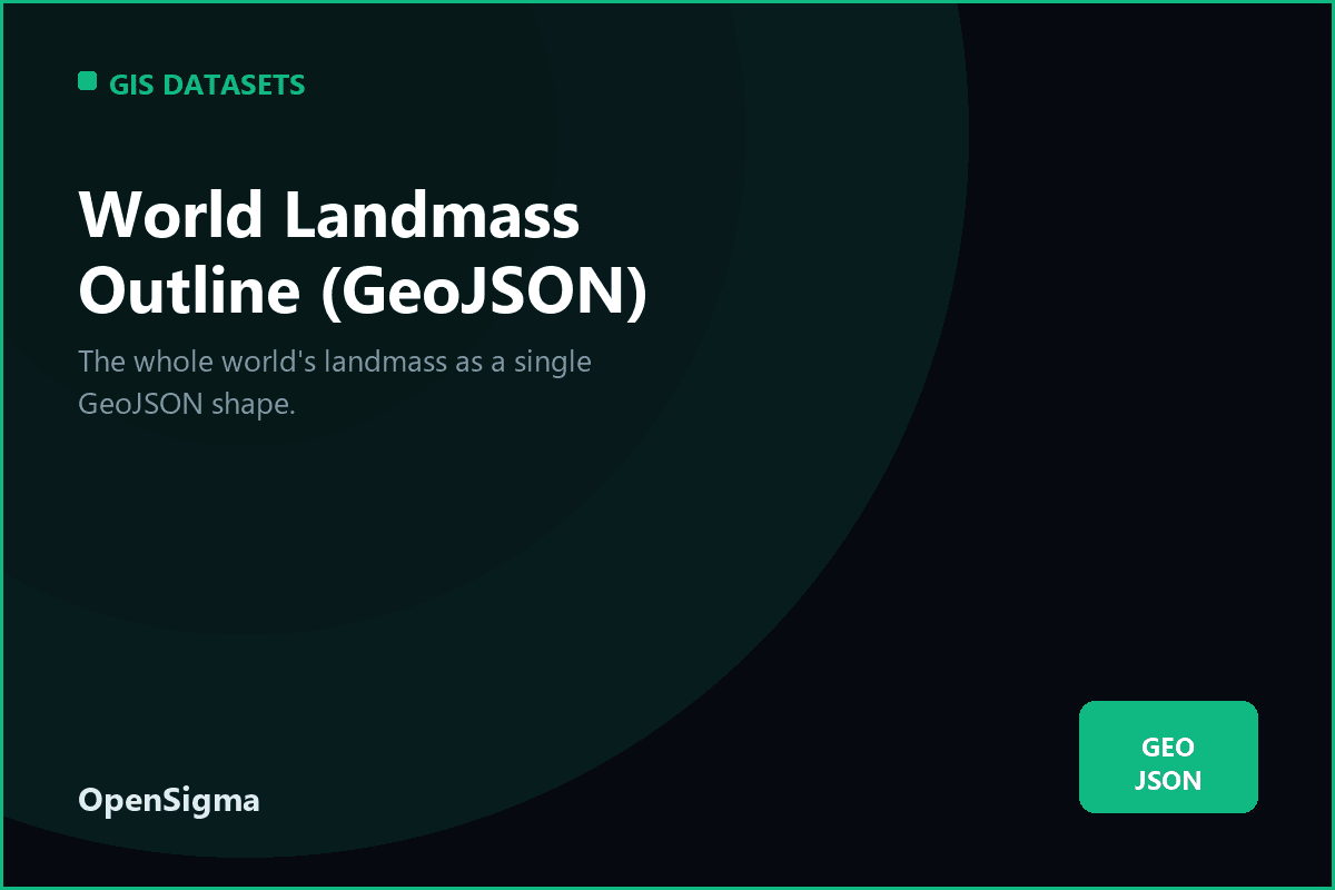 World Landmass Outline (GeoJSON)