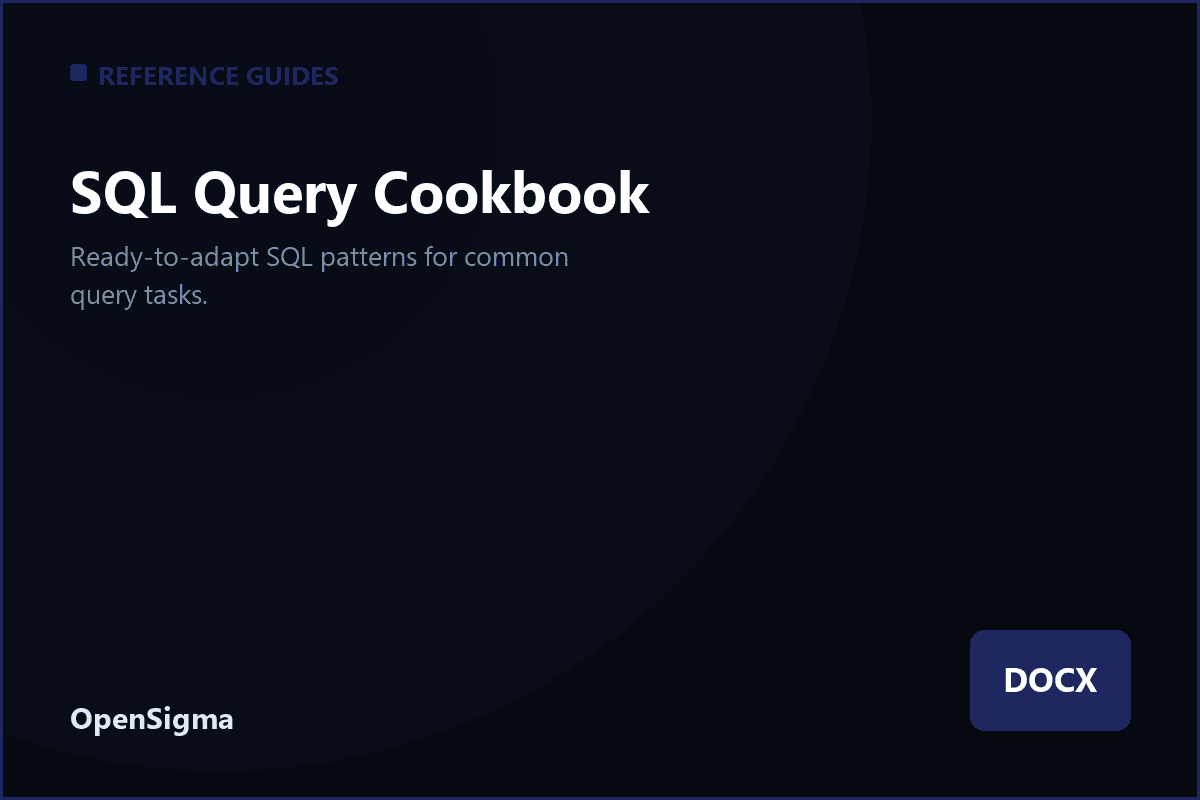 SQL Query Cookbook