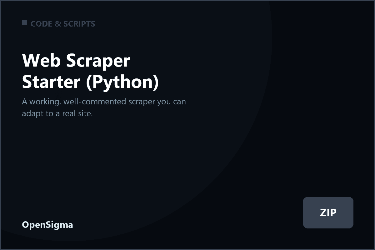 Web Scraper Starter (Python)