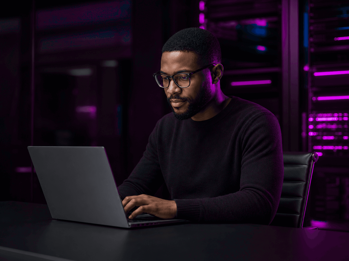 Working on a system at their own laptop